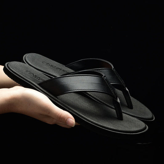 Flip-Flops Casual Leather Slippers Korean Style Sandals Personalized Sandals