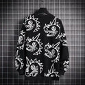 Dinosaur Male Oversize Pullover Sweater Coat Long Sleeves