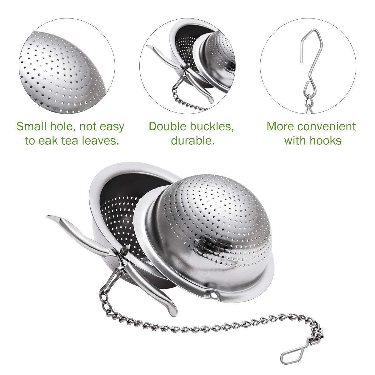 Modern Minimalist Stainless Steel Tea Ball Chain Tea Drain Office Round Spherical Tea Filter
