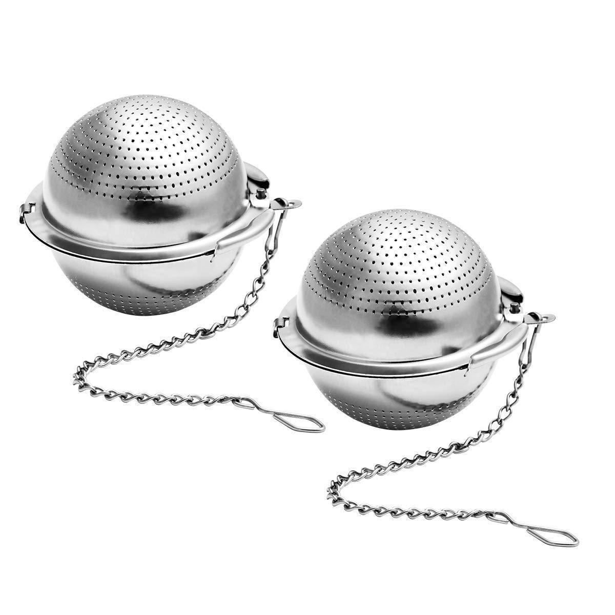 Modern Minimalist Stainless Steel Tea Ball Chain Tea Drain Office Round Spherical Tea Filter