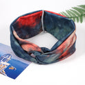 Elastic Sports Headband Ladies Tie-dye Cross Hairband