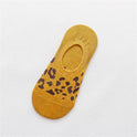 Spring And Summer Silicone Non-Slip Leopard Print Invisible Socks