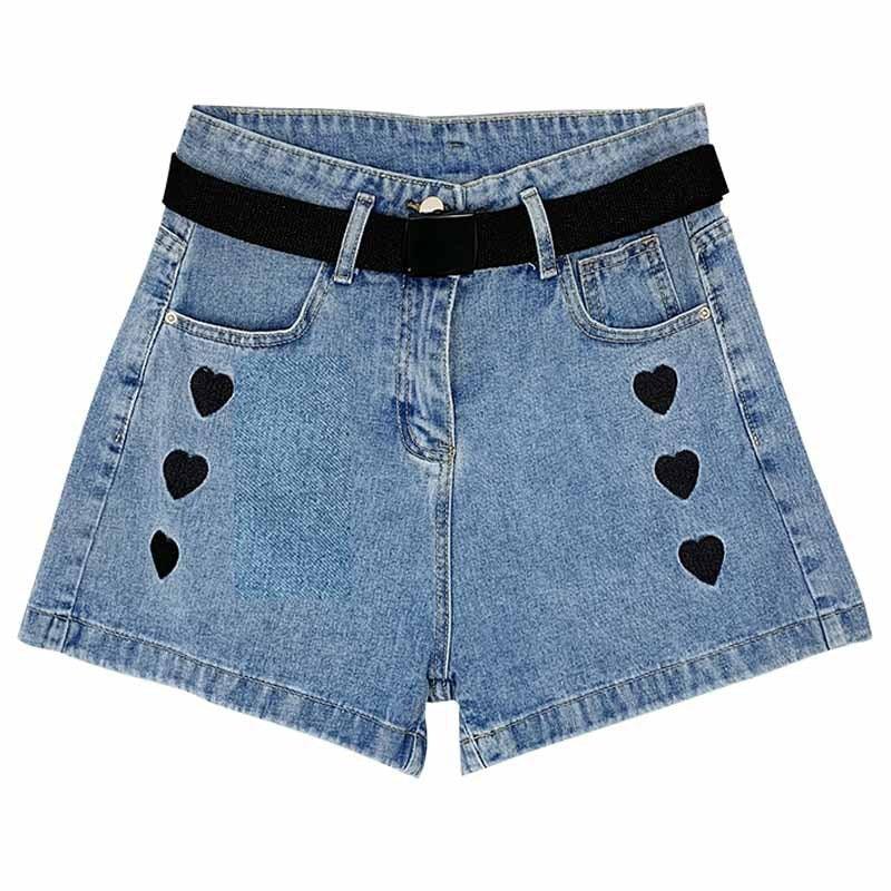Summer Korean Version Of The High Waist Was Thin And Wild Loose Wide-leg Denim Shorts Women Pants