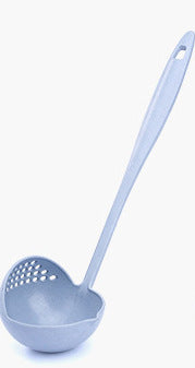 Colander With Wheat Straw Long Handle Dual-purpose Soup Spoon