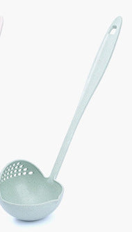 Colander With Wheat Straw Long Handle Dual-purpose Soup Spoon