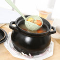 Colander With Wheat Straw Long Handle Dual-purpose Soup Spoon