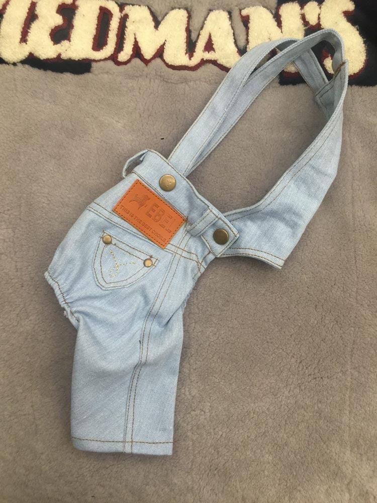 Dog Denim Overalls Spring And Autumn New All-match Overalls Pet Clothes Dog Pants