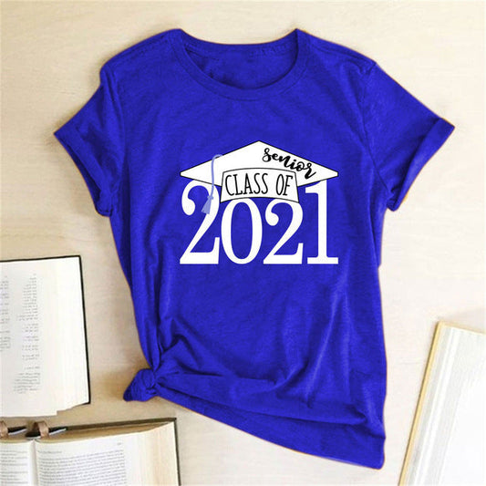 Premium Printed Funny Lady T-shirt Round Neck Short Sleeve Ladies Top T-Shirt Ladies 5J0V