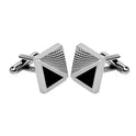 Simple And Fashionable Men's French Shirt Personality Twill Plaid Cufflinks