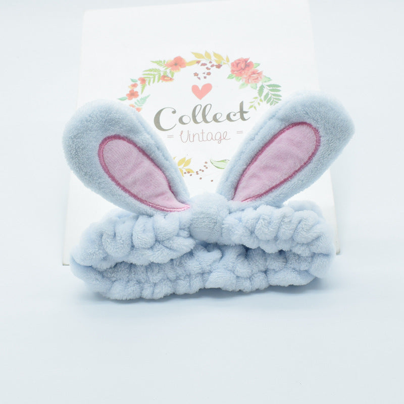Factory Direct Sale Korean Version Of The New Hair Accessories Cute Rabbit Ears Headwear Face Wash Makeup Headband New Patch Headband