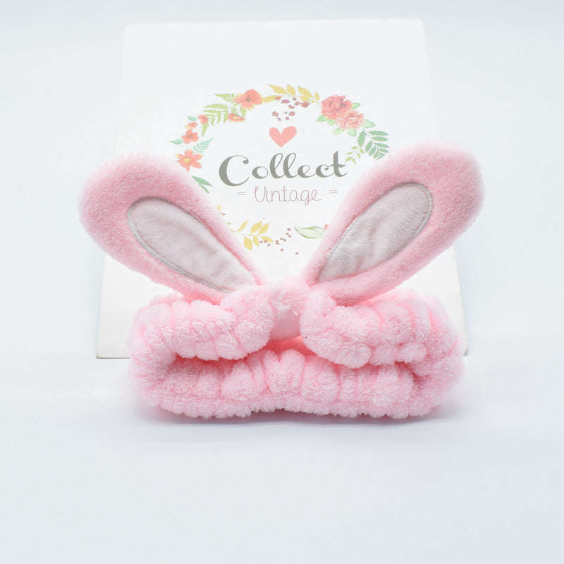 Factory Direct Sale Korean Version Of The New Hair Accessories Cute Rabbit Ears Headwear Face Wash Makeup Headband New Patch Headband