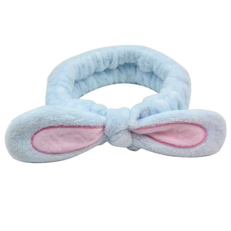 Factory Direct Sale Korean Version Of The New Hair Accessories Cute Rabbit Ears Headwear Face Wash Makeup Headband New Patch Headband