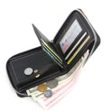 Zipper Two-fold Men's Wallet Retro Pu Coin Purse