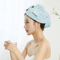 Free Shipping Dry Hair Towel Embroidery Dry Hair Cap Women's Absorbent And Quick-Drying Microfiber Thickened Turban Coral Fleece Shower Cap