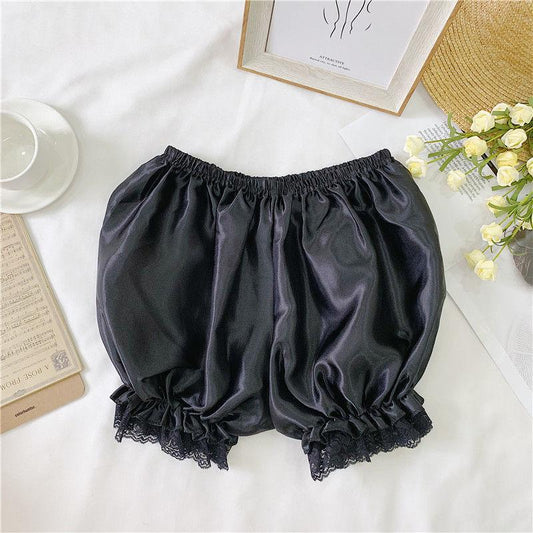 With Skirt, Anti-Glare Can Be Worn Outside Lace Pumpkin Pants Ice Silk High Waist Non-Curling Bottoming Shorts