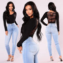 Cross-Border Supply New AliExpress Amazon Wish Explosion Light Color Stretch Jeans Women