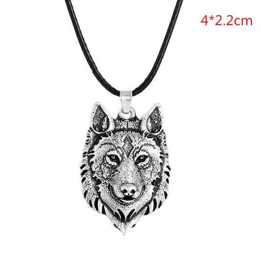 Wolf Head Necklace Animal Power