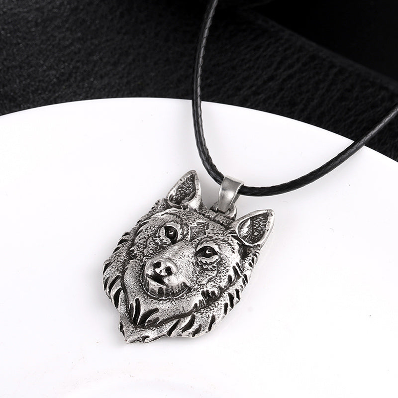 Wolf Head Necklace Animal Power