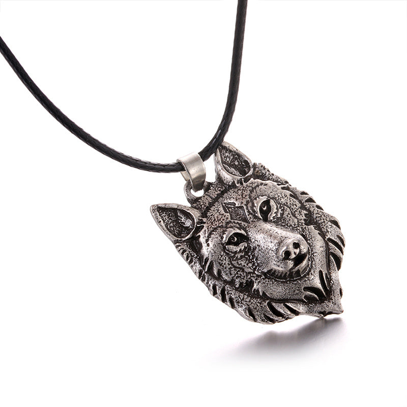 Wolf Head Necklace Animal Power