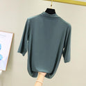 Plus Size Five-point Sleeve T-shirt Bottoming Shirt
