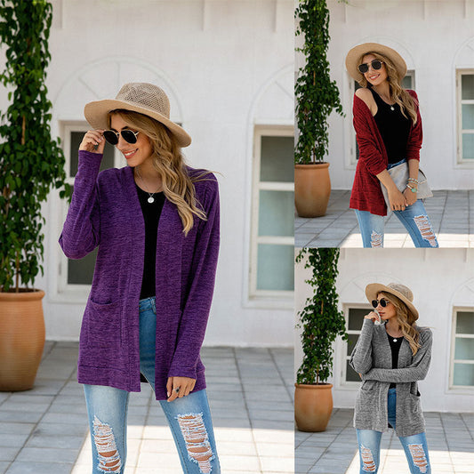 Long Sleeve Pocket Cardigan Jacket