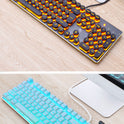 Wired Gaming Keyboard Manipulator Computer Desktop Home Punk Retro Luminous Keyboard