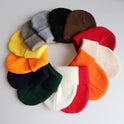 Pure Color Light Board Adult Knitted Hat With Warmth Hip-Hop Hat