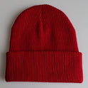 Pure Color Light Board Adult Knitted Hat With Warmth Hip-Hop Hat