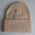 Pure Color Light Board Adult Knitted Hat With Warmth Hip-Hop Hat
