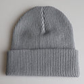 Pure Color Light Board Adult Knitted Hat With Warmth Hip-Hop Hat