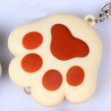 Autumn And Winter Cat Paw Keychain Ring Chain Bell Pendant Vocal Light Emitting Gift Creative Mobile Phone Shell Car Interior Accessories