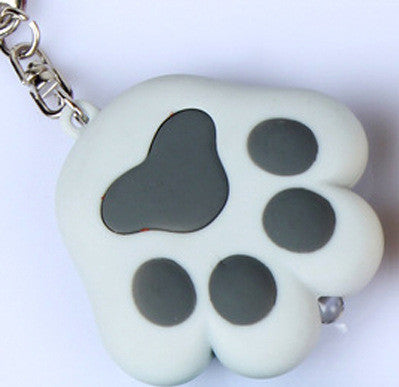 Autumn And Winter Cat Paw Keychain Ring Chain Bell Pendant Vocal Light Emitting Gift Creative Mobile Phone Shell Car Interior Accessories