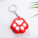 Autumn And Winter Cat Paw Keychain Ring Chain Bell Pendant Vocal Light Emitting Gift Creative Mobile Phone Shell Car Interior Accessories