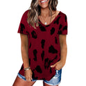 Spring And Summer New Foreign Trade Cross-Border European And American Hot Style Women'S Clothing Leopard Print Loose Short-Sleeved T-Shirt Women'S Top