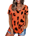 Spring And Summer New Foreign Trade Cross-Border European And American Hot Style Women'S Clothing Leopard Print Loose Short-Sleeved T-Shirt Women'S Top