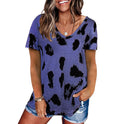 Spring And Summer New Foreign Trade Cross-Border European And American Hot Style Women'S Clothing Leopard Print Loose Short-Sleeved T-Shirt Women'S Top