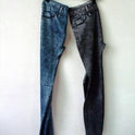 Slim Leggings Snowflake Imitation Denim Pencil Pants