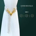 Simple Modern Light Luxury Elk Head Metal Creative Tie Rope Hook Curtain Buckle