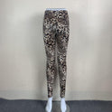 Spring And Autumn Big Stretch High Waist Leopard Print Outer Wear Leggings Sports Yoga Slim Fit Pants With Small Feet Fashionable Wide Waist