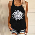 Sun Print Sleeveless Tank Top