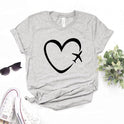 Travel Plane Beloved Print Ladies t-Shirt