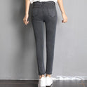 100 Kg Plus Size Jeans Female Fat Sister Small Feet High Waist Pants