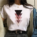 Fashion Simple Geometric Pattern Printed T-Shirt