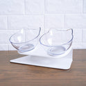 Cat Pet Water Bowl Bowl Bowl Food Bowl Cat Double Bowl Transparent Cat Bowl Cat Double Bowl Cross Border Export Quality Cat Products