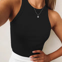 Spring And Summer Fashion Solid Color Sleeveless Vest T-Shirt Women's Clothing