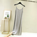 Sling Skirt Is Thin, Bottoming Skirt, Women'S Round Neck Long Skirt, Sleeveless Dress, Large Size Mid-Length, Inner Petticoat