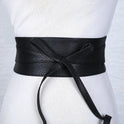 European And American New Style Pu Imitation Leather Wide Belt For Women, Versatile Wide Girdle, Bow Tie, Clothing Accessory Belt
