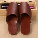 Custom  Haining Leather Slippers Men''S And Women''S Baotou Home Floor In Spring And Winter