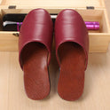 Custom  Haining Leather Slippers Men''S And Women''S Baotou Home Floor In Spring And Winter