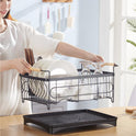 Stainless Steel Sink Dish Drying Rack Dish Cup Drainer Rack Kitchen Storage Shelf Rack Organizer Holder Drainer Shelf